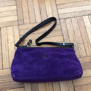 Giorgio Armani purple suede mini bag